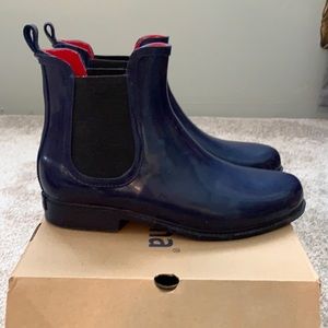 Electric Karma navy blue rain boots, size 8